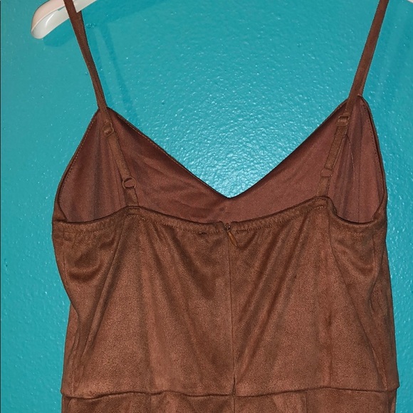 New Missguided faux suede sexy dress w/ black trim fashion nova style - Picture 4 of 10